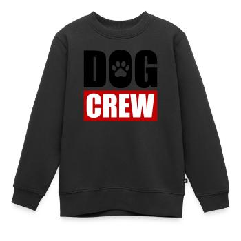 Équipage canin - Sweat Premium enfant bio - noir - Devant - AI Model Kid Female (0cm)