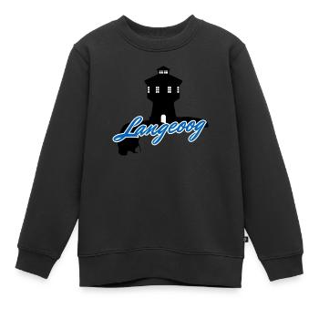 Langeoog Umriss & Wasserturm - Kinder Premium Organic Sweatshirt - Schwarz - Vorne - AI Model Kid Female (0cm)
