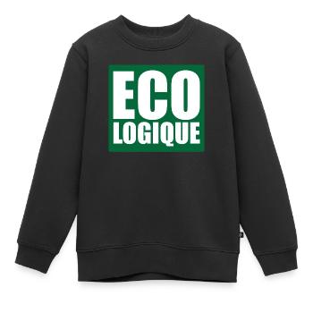 Ecologique ! - Sweat Premium enfant bio - noir - Devant - AI Model Kid Female (0cm)