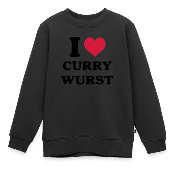 J'aime la saucisse - Sweat Premium enfant bio - noir - Devant - AI Model Kid Female (0cm)