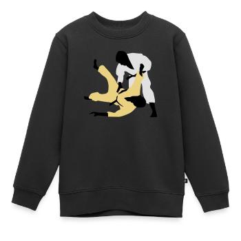 judo_a_3c - Kids Premium Organic Sweatshirt - black - Front - AI Model Kid Female (0cm)