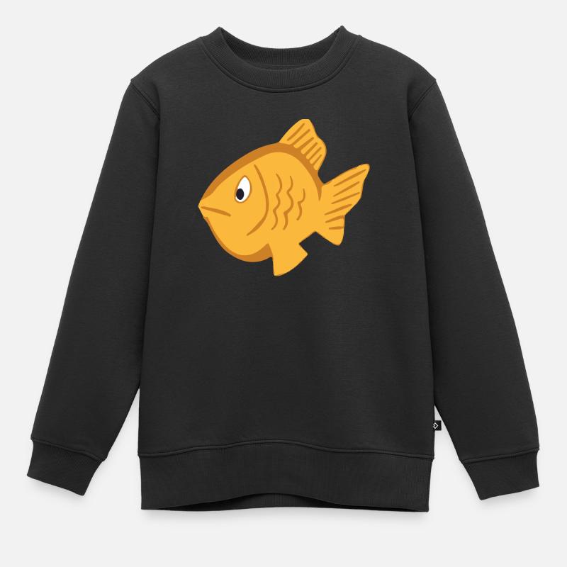 Poisson - Sweat Premium enfant bio - noir