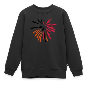 feu artistique musicale - Sweat Premium enfant bio - noir - Devant - AI Model Kid Female (0cm)
