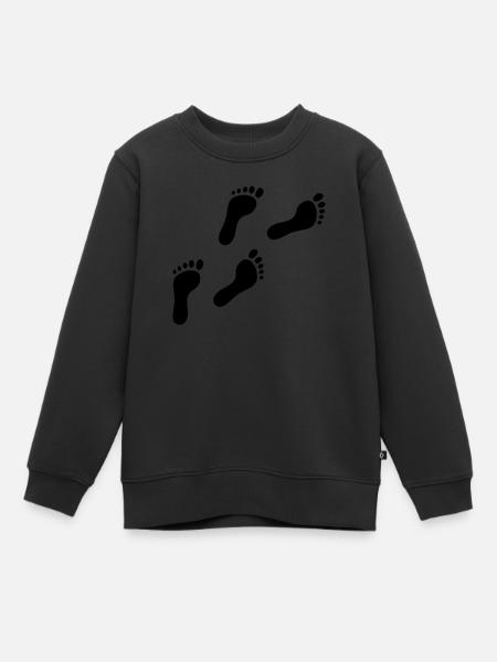 Feet - Kids Premium Organic Sweatshirt - black