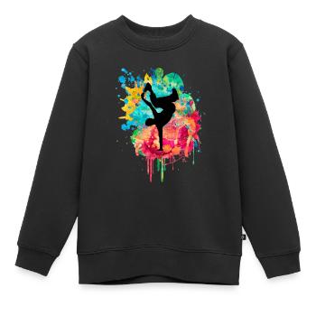 Breakdance Bboy Bgirl HipHop - Kinder Premium Organic Sweatshirt - Schwarz - Vorne - AI Model Kid Female (0cm)
