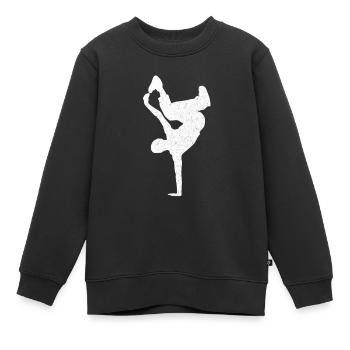 Breakdance Bboy Bgirl HipHop - Kinder Premium Organic Sweatshirt - Schwarz - Vorne - AI Model Kid Female (0cm)