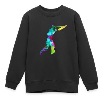 Cascadeur PopArt - Sweat Premium enfant bio - noir - Devant - AI Model Kid Female (0cm)