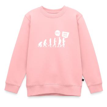 swag yolo jeunesse développement du langage des jeunes retour - Sweat Premium enfant bio - rose - Devant - AI Model Kid Female (0cm)