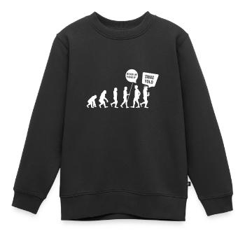 swag yolo jeunesse développement du langage des jeunes retour - Sweat Premium enfant bio - noir - Devant - AI Model Kid Female (0cm)