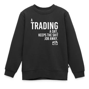 Commerce d'emplois - Sweat Premium enfant bio - noir - Devant - AI Model Kid Female (0cm)