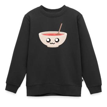 Suppe - Kinder Premium Organic Sweatshirt - Schwarz - Vorne - AI Model Kid Female (0cm)