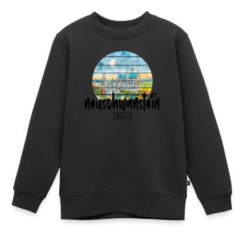 Bayern Tourismus Schloss Neuschwanstein Kultur - Kinder Premium Organic Sweatshirt - Schwarz - Vorne - AI Model Kid Female (0cm)