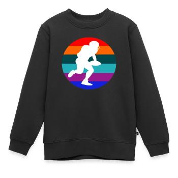 American football - Kinder Premium Organic Sweatshirt - Schwarz - Vorne - AI Model Kid Female (0cm)