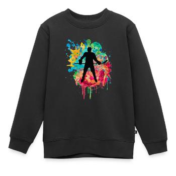 Eishockey Spieler - Kinder Premium Organic Sweatshirt - Schwarz - Vorne - AI Model Kid Female (0cm)