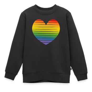 Regenbogenherz cut out LGBT lgbtqi queer - Kinder Premium Organic Sweatshirt - Schwarz - Vorne - AI Model Kid Female (0cm)