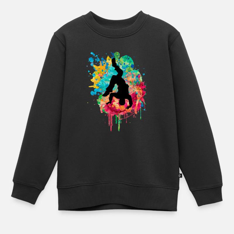 Breakdancer - PopArt Style - Sweat Premium enfant bio - noir