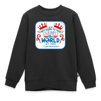 Conquérir le monde - Sweat Premium enfant bio - noir - Devant - AI Model Kid Female (0cm)