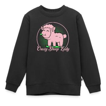 Schafzucht Landwirt Nutztier Schafe Geschenk - Kinder Premium Organic Sweatshirt - Schwarz - Vorne - AI Model Kid Female (0cm)