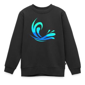 Wasser - Kinder Premium Organic Sweatshirt - Schwarz - Vorne - AI Model Kid Female (0cm)