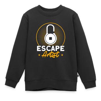 Schlösser knacken Entfesselungskünstler Geschenk - Kinder Premium Organic Sweatshirt - Schwarz - Vorne - AI Model Kid Female (0cm)