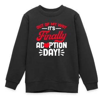 Adoption Adoption of children Foster parents - Kids Premium Organic Sweatshirt - black - Front - AI Model Kid Female (0cm)