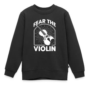 Cadeau de violoniste violoniste - Sweat Premium enfant bio - noir - Devant - AI Model Kid Female (0cm)