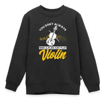 Violoniste Violoniste Violoniste Cadeau - Sweat Premium enfant bio - noir - Devant - AI Model Kid Female (0cm)