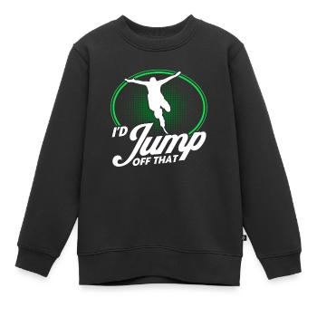 Extremsport Bungee Springen Bungee Springer - Kinder Premium Organic Sweatshirt - Schwarz - Vorne - AI Model Kid Female (0cm)