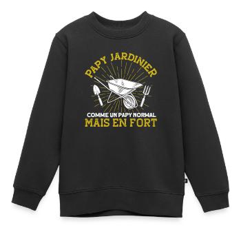 Schrebergarten Garten Hobbygärtner Geschenk - Kinder Premium Organic Sweatshirt - Schwarz - Vorne - AI Model Kid Female (0cm)