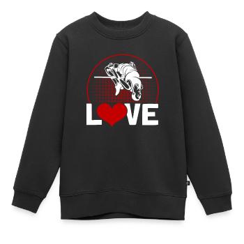Saut à la perche Saut à la perche Cadeau - Sweat Premium enfant bio - noir - Devant - AI Model Kid Female (0cm)