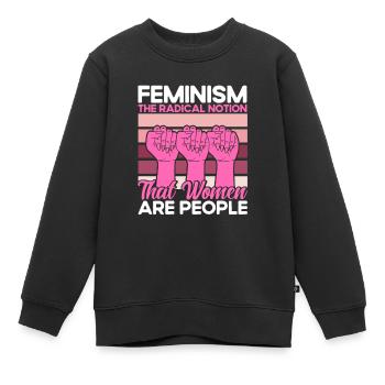 Ermächtigung Gleichberechtigung der Geschlechter F - Kinder Premium Organic Sweatshirt - Schwarz - Vorne - AI Model Kid Female (0cm)