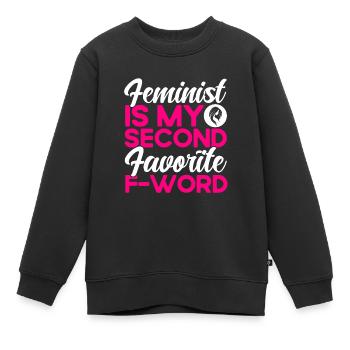Gender equality Gender equality - Kids Premium Organic Sweatshirt - black - Front - AI Model Kid Female (0cm)