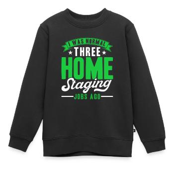Meuble Maison Présentation Maison Designer d’intérieur - Sweat Premium enfant bio - noir - Devant - AI Model Kid Female (0cm)
