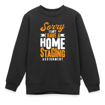 Innenarchitekt Haus Einrichtung Hausvorstellung Ge - Kinder Premium Organic Sweatshirt - Schwarz - Vorne - AI Model Kid Female (0cm)