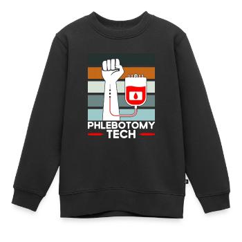 Phlébotomie Échantillon de sang Phlébotomiste Tech Cadeau - Sweat Premium enfant bio - noir - Devant - AI Model Kid Female (0cm)