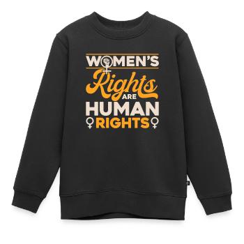 Women's rights Equal rights - Kids Premium Organic Sweatshirt - black - Front - AI Model Kid Female (0cm)