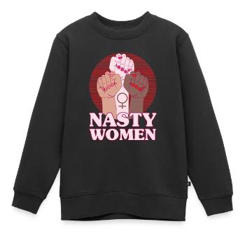 Ermächtigung Gleichberechtigung der Geschlechter F - Kinder Premium Organic Sweatshirt - Schwarz - Vorne - AI Model Kid Female (0cm)