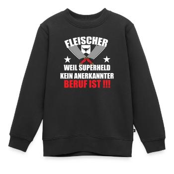 Fleischer Metzger Zerleger Schlachter - Kinder Premium Organic Sweatshirt - Schwarz - Vorne - AI Model Kid Female (0cm)