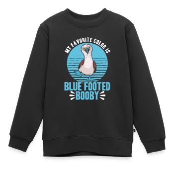 Blaufußtölpel Seevogel Tölpel Geschenk - Kinder Premium Organic Sweatshirt - Schwarz - Vorne - AI Model Kid Female (0cm)
