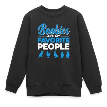 Seevogel Blaufußtölpel Tölpel Geschenk - Kinder Premium Organic Sweatshirt - Schwarz - Vorne - AI Model Kid Female (0cm)