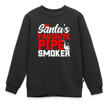 Pipe Smokers Community Pipe Smoking Pipes en - Kids Premium Organic Sweatshirt - black - Front - AI Model Kid Female (0cm)