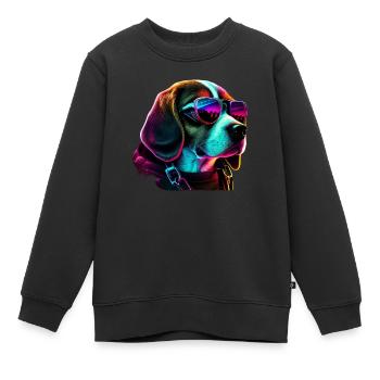 Beagle Dogs Beagles - Kids Premium Organic Sweatshirt - black - Front - AI Model Kid Female (0cm)