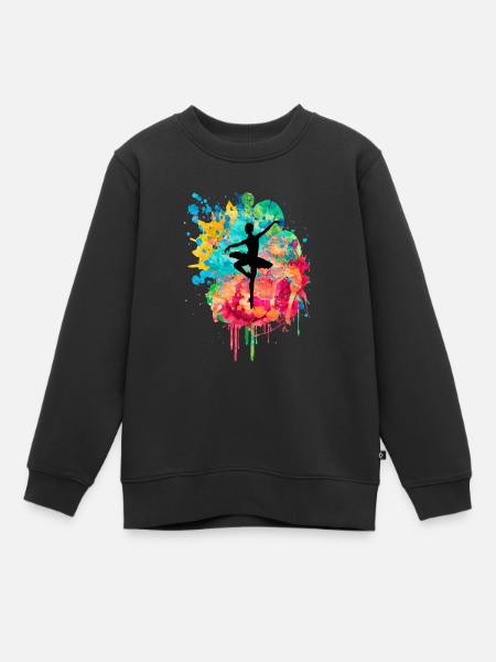 Ballerine dans la danse PopArt - Sweat Premium enfant bio - noir