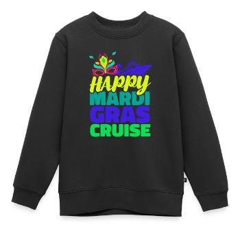 Croisière Happy Mardi Gras Mardi Gras Gifted - Sweat Premium enfant bio - noir - Devant - AI Model Kid Female (0cm)