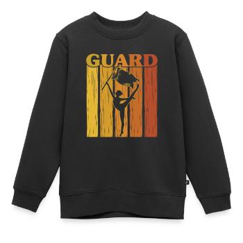 Wache Fahnenwache Geschenk - Kinder Premium Organic Sweatshirt - Schwarz - Vorne - AI Model Kid Female (0cm)