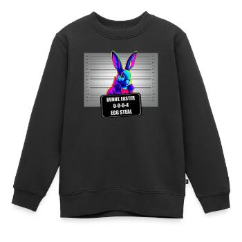 Osterhase - Kinder Premium Organic Sweatshirt - Schwarz - Vorne - AI Model Kid Female (0cm)