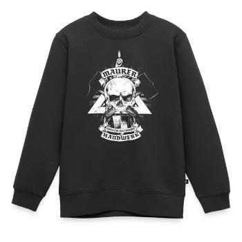 Handwerker Maurer Abzeichen - Kinder Premium Organic Sweatshirt - Schwarz - Vorne - AI Model Kid Female (0cm)