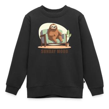 Ambiance du dimanche - Sweat Premium enfant bio - noir - Devant - AI Model Kid Female (0cm)