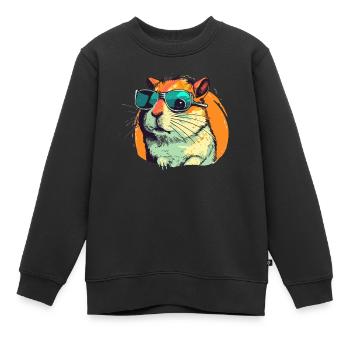 Lili la gerbille - Sweat Premium enfant bio - noir - Devant - AI Model Kid Female (0cm)
