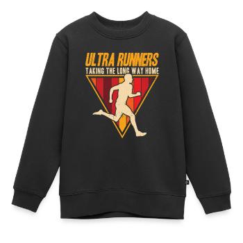 Ultramarathonläufer Ultramarathon Trailrunning Ges - Kinder Premium Organic Sweatshirt - Schwarz - Vorne - AI Model Kid Female (0cm)